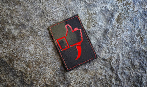 Thumbs Up Reverse Edge Blade Laser Cut Patch